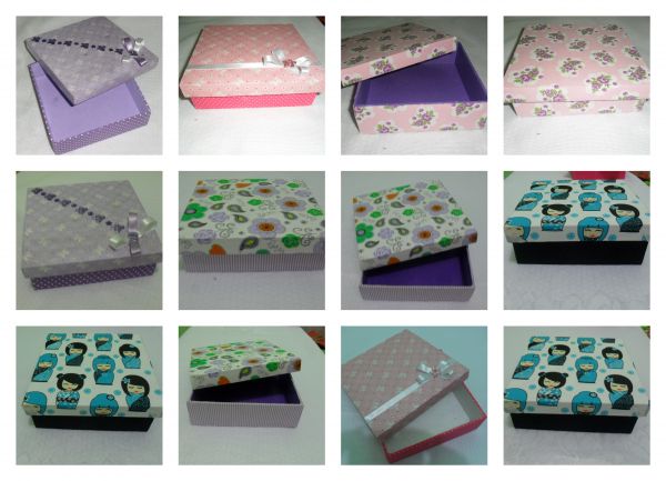 Caixas em mdf forrada com tecido